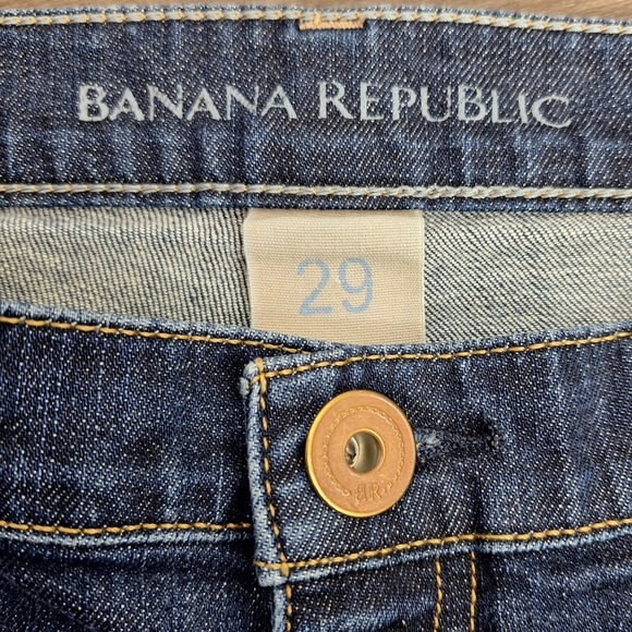 Banana Republic Men's Dark Resin Straight Bootcut Jeans Blue Denim Size 29Wx31L - Picture 4 of 6